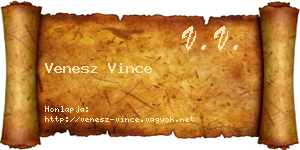 Venesz Vince névjegykártya